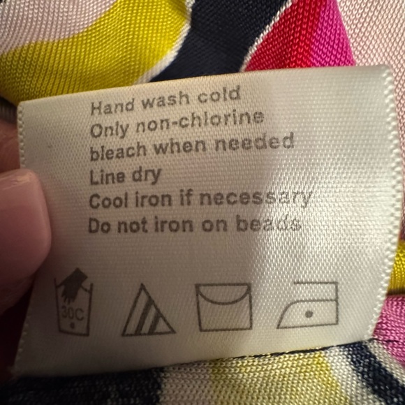 Tory Burch sz MED Black, Lime, & Multi-Pink Floral Long Sleeve Tunic Top - Picture 7 of 7